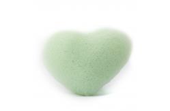 China Heart Shape Pure Konjac Eco Face Sponge For Face Cleaning supplier