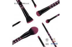 China 8pcs Synthetic Hair Makeup Brushes Rolling Printing Plastic Handle Aluminium Ferrule supplier