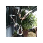 80cm Abstract Polished Stainless Steel Sculpture In Stock Wangstone Design for sale