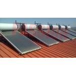 100L 250L Solar Panel Hot Water Heater , Solar Assisted Water Heater Blue Titanium for sale