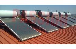 China 100L 250L Solar Panel Hot Water Heater , Solar Assisted Water Heater Blue Titanium supplier