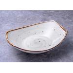 12 Inch Boat Shape Deep Salad Ceramic Dinner Plate With Rim