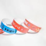 Durable Barcode Colored Paper Wristbands , Personalized Printed Tyvek Wristbands for sale
