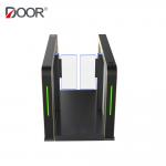 Logo Printing Waist High Turnstile Gates With Floor Plates Cut Sheet for sale