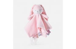 China Skin Friendly Baby Security Blanket 50x70cm With Animal Plush Toy supplier