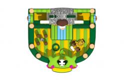 China Animal World Theme fireproof 9x8.5x5m Inflatable Fun City supplier