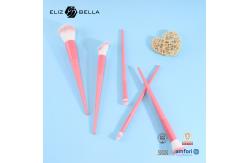 China Customizable Face Travel Makeup Brush Set With Plastic Handle And Aluminium Ferrule supplier