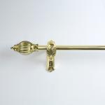 25mm Pipe Curtain Rods Aluminum Alloy Pole Pumpkin Shape Finials With Double Holder for sale
