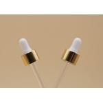 18 / 410 Essential Oil Dropper , Gold Collar Glass Droppers For Essential Oils for sale