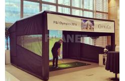 China Airtight Custom LOGO Inflatable Golf Practice Simulator Tent supplier