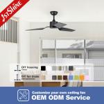 Home Black ABS Blades 6 Speed Low Noise Ceiling Fan With Remote Control