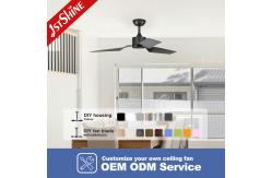 China Home Black ABS Blades 6 Speed Low Noise Ceiling Fan With Remote Control supplier