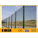4mm Wire Anti Climb Mesh Fence 10.5ga Green Powder Coated for sale