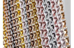 China Durable Anodised Chain Link Curtain , Aluminium Fly Screen Chain Link Door Curtain supplier