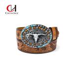 Men'S Needle Buckle Leather Casual Western Belt Street Style for sale