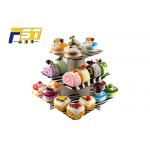 CMYK Printing 3 Tier Cardboard Cupcake Stand Customized Providing Mockup Design