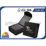 Black or Red Custom Jewelry Gift Box with Logo Printed for Wedding Ring Packaging for sale