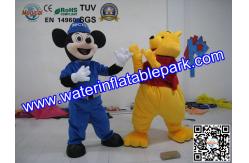 China Plush Advertising Mascot Costume , Mickey And Winnie Mascot supplier