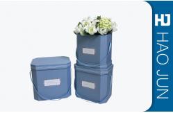 China Light Blue Custom Printed Cardboard Flower Boxes With Lids , Free Sample supplier