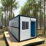 Customizable Folding Container House With Steel Structure And EPS Sandwich Panel for sale