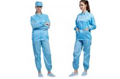 China Summer Electronic Anti Static Suit ESD Cleanroom Sterile Lab Coat supplier