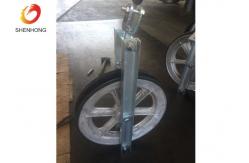 China Single Sheave Stringing Conductor Large Diameter Rope Pulley Block With Rubber Linned supplier