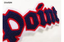 China Double Layer Felt Chenille Embroidery Patches Letters Iron On Backing OEM / ODM supplier