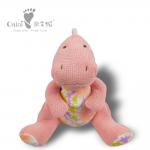 28 X 32cm Soft Plush Toy PP Cotton Plush Pink Dinosaur Plushie Animal