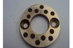 China Casting Copper bearing thrust washer With Solid Lubricant Plugs supplier