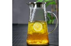 China Heat Resistant Glass Water Pitcher 1500ml / 1800ml Capacity Refrigerator Safe supplier