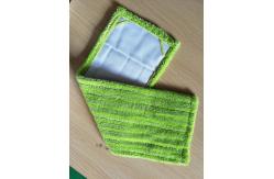 China Green Twisted Fold Oxford Fabric Pocket Microfiber Wet Mop Pads 14*48 supplier