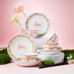 Custom Ceramic Dinnerware Microwave Dishwasher Safe Compliant With FDA Requirements for sale