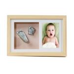 Newborn 3D Baby Casting Kit , Artificial Style Natural Wooden Photo Frame for sale