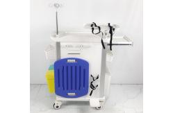China Custom Healthcare Medical Trolley On Wheels , Hospital Medication Cart With Side Hooks supplier