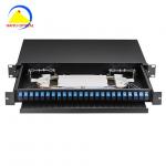 China Cold Rolled Steel 1U 19 SC Fiber Optic Patch Panel 24 Port for sale