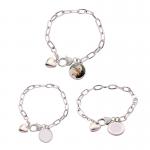 Custom Photo Bracelet Fashion Jewelry Personalized Metal Ins Style Sublimation Bracelets for sale
