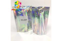 China Heat Seal Surface Plastic Pouches Packaging Hologram Effect Bags With Window supplier