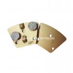 ASL Trapezoid  PCD Double Round Magnetic Connection Diamond Grinding Shoes non-threaded for sale