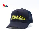 Hip Pop Embroidered Curved Brim Snapback Hat Plastic Back Closure Mesh Cap for sale