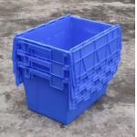 Customized Logo Printing Plastic Attached Lid Containers / PP Tote Boxes
