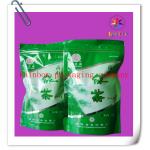 k Bottom Gusset Plastic Bag Packaging , Green Tea Packaging Bag for sale