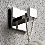 Polished Bathroom Robe Hooks Square Stainless Steel Towel Hook Wall Mounted for sale