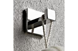 China Polished Bathroom Robe Hooks Square Stainless Steel Towel Hook Wall Mounted supplier