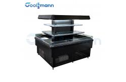China Mini Half Height Food Display Cooler Multideck Beverage Cabinet Refrigerated Case supplier