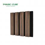Contemporary Polyester Fiber Acoustic Panel Wooden Slat Wall Panels with Veneer Surface for sale