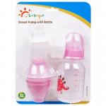 PP Latex BPA Free Manual Breast Pump With Bottle for sale