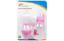 China PP Latex BPA Free Manual Breast Pump With Bottle supplier