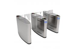 China Acrylic Glass SS304 1.2mm Security Sliding Gate Turnstile With Card Reader supplier