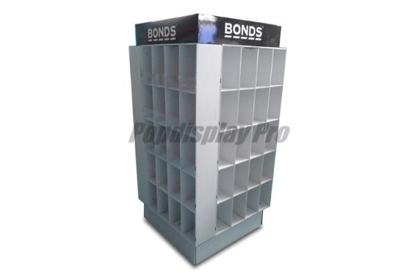 Store Floor Standing Cardboard Pallet Display Lightweight With 80 Pockets
