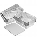 F4 83185 Disposable Foil Containers With Lids 1750ml Rectangle Aluminium Cake Foil